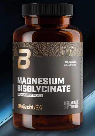 Хелатный магний бисглицинат с витамином B6 BioTechUSA 90 капсул || Magneziu bisglicinat chelat cu vitamina B6 BioTechUSA 90 capsule