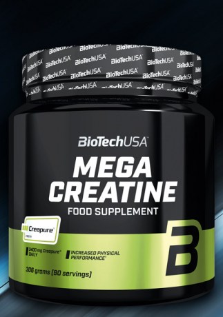 Креатин Creapure® без вкуса Mega Creatine 306 g BioTechUSA || Creatină Creapure® fără aromă Mega Creatine 306 g BioTechUSA