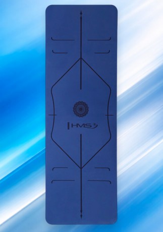 Коврик для йоги HMS YM10 TPE 182×61×0,8 см (цвет в ассортименте) || Saltea de yoga HMS YM10 TPE 182×61×0,8 cm (culori în asortiment)