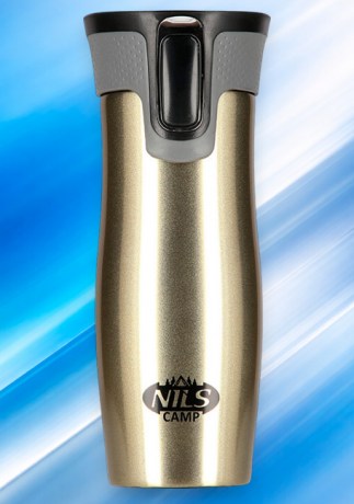 Термокружка NILS CAMP NCC03 GOLD 420 мл || Cană termică NILS CAMP NCC03 GOLD 420 ml