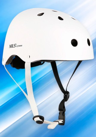 Белый шлем Nils Extreme MTW001 с вентиляционными отверстиями || Cască albă Nils Extreme MTW001 cu orificii de ventilație