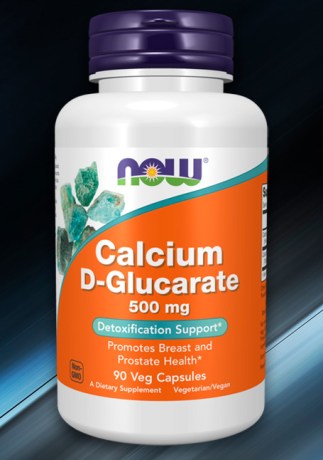 Флакон Calcium D-Glucarate NOW Foods, 500 мг, 90 капсул || Flacon Calcium D-Glucarate NOW Foods, 500 mg, 90 de capsule