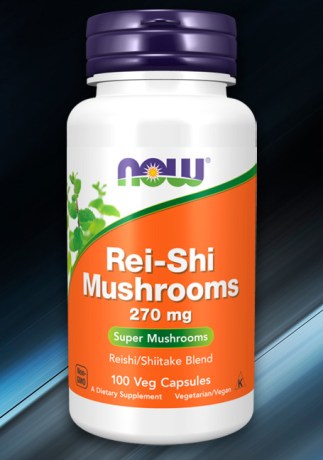 Грибной комплекс Rei-Shi Mushrooms NOW Foods, 270 мг, 100 капсул || Complex de ciuperci Rei-Shi Mushrooms NOW Foods, 270 mg, 100 de capsule